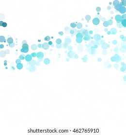 Bubbles Circle Dots Unique Blue Bright Vector Background