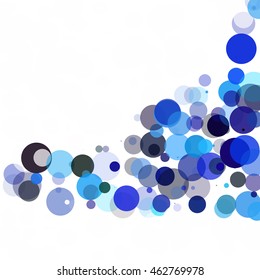 Bubbles Circle Dots Unique Blue Bright Vector Background
