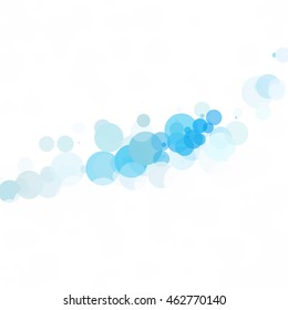 Bubbles Circle Dots Unique Blue Bright Vector Background