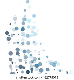 Bubbles Circle Dots Unique Blue Bright Vector Background