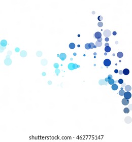 Bubbles Circle Dots Unique Blue Bright Vector Background