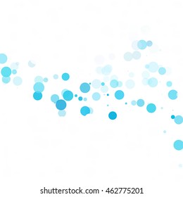 Bubbles Circle Dots Unique Blue Bright Vector Background
