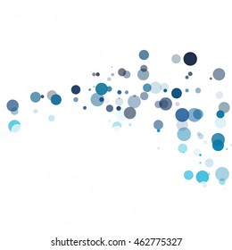 Bubbles Circle Dots Unique Blue Bright Vector Background
