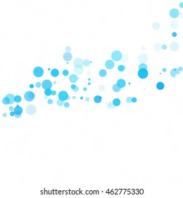 Bubbles Circle Dots Unique Blue Bright Vector Background