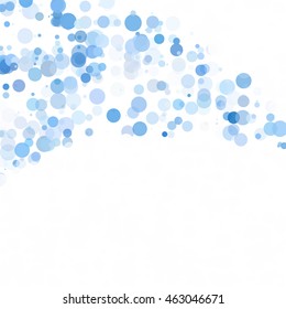 Bubbles Circle Dots Unique Blue Bright Vector Background