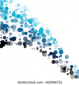 Bubbles Circle Dots Unique Blue Bright Vector Background