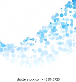 Bubbles Circle Dots Unique Blue Bright Vector Background