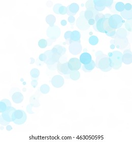 Bubbles Circle Dots Unique Blue Bright Vector Background
