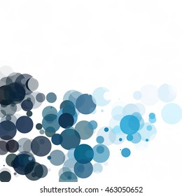 Bubbles Circle Dots Unique Blue Bright Vector Background