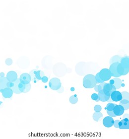 Bubbles Circle Dots Unique Blue Bright Vector Background