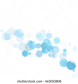 Bubbles Circle Dots Unique Blue Bright Vector Background