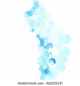 Bubbles Circle Dots Unique Blue Bright Vector Background