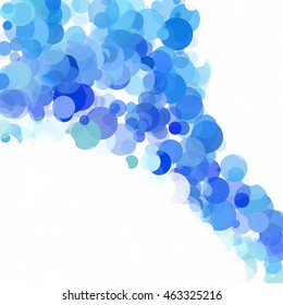Bubbles Circle Dots Unique Blue Bright Vector Background