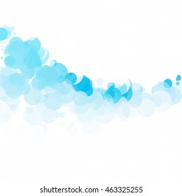 Bubbles Circle Dots Unique Blue Bright Vector Background