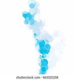 Bubbles Circle Dots Unique Blue Bright Vector Background