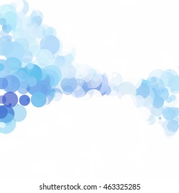 Bubbles Circle Dots Unique Blue Bright Vector Background