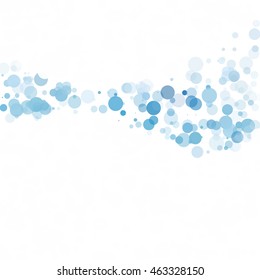 Bubbles Circle Dots Unique Blue Bright Vector Background