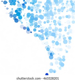 Bubbles Circle Dots Unique Blue Bright Vector Background