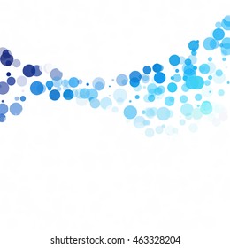 Bubbles Circle Dots Unique Blue Bright Vector Background