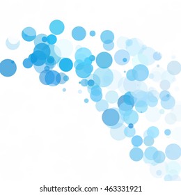 Bubbles Circle Dots Unique Blue Bright Vector Background