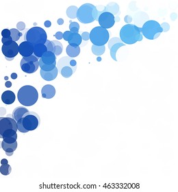 Bubbles Circle Dots Unique Blue Bright Vector Background