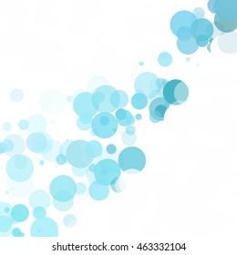 Bubbles Circle Dots Unique Blue Bright Vector Background
