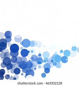 Bubbles Circle Dots Unique Blue Bright Vector Background