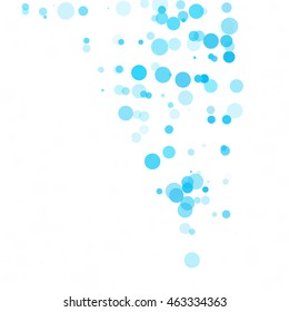 Bubbles Circle Dots Unique Blue Bright Vector Background