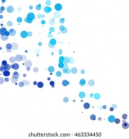 Bubbles Circle Dots Unique Blue Bright Vector Background