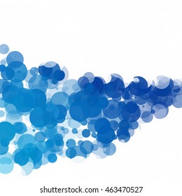 Bubbles Circle Dots Unique Blue Bright Vector Background