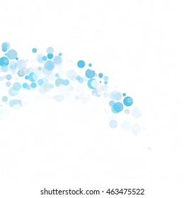 Bubbles Circle Dots Unique Blue Bright Vector Background