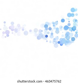 Bubbles Circle Dots Unique Blue Bright Vector Background