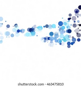 Bubbles Circle Dots Unique Blue Bright Vector Background