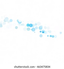 Bubbles Circle Dots Unique Blue Bright Vector Background