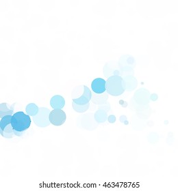 Bubbles Circle Dots Unique Blue Bright Vector Background