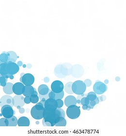Bubbles Circle Dots Unique Blue Bright Vector Background