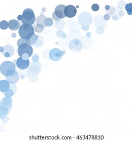 Bubbles Circle Dots Unique Blue Bright Vector Background