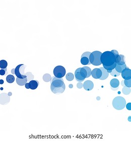 Bubbles Circle Dots Unique Blue Bright Vector Background