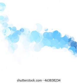 Bubbles Circle Dots Unique Blue Bright Vector Background