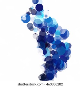 Bubbles Circle Dots Unique Blue Bright Vector Background