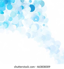 Bubbles Circle Dots Unique Blue Bright Vector Background