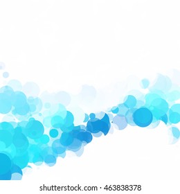 Bubbles Circle Dots Unique Blue Bright Vector Background