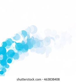 Bubbles Circle Dots Unique Blue Bright Vector Background