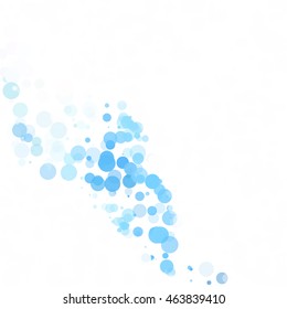 Bubbles Circle Dots Unique Blue Bright Vector Background