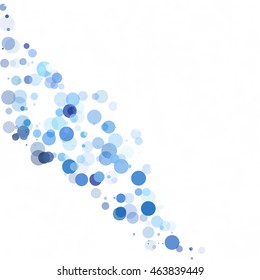 Bubbles Circle Dots Unique Blue Bright Vector Background
