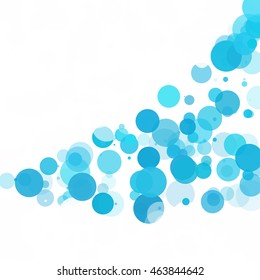 Bubbles Circle Dots Unique Blue Bright Vector Background