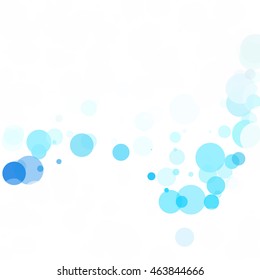 Bubbles Circle Dots Unique Blue Bright Vector Background