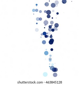 Bubbles Circle Dots Unique Blue Bright Vector Background