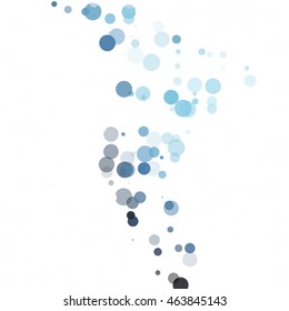Bubbles Circle Dots Unique Blue Bright Vector Background