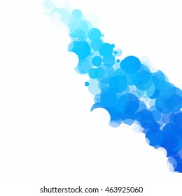 Bubbles Circle Dots Unique Blue Bright Vector Background